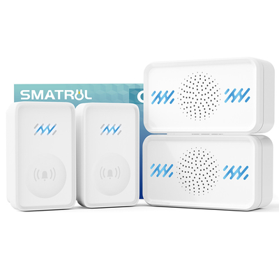 Sinal de porta Sem bateria Sinal de anel Sem bateria 58Tonos de anel 4 níveis de volume Inóspito Sinal de porta sem fio Auto-alimentado