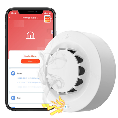 Tuya WiFi Smart Alarmes de Fumo Detector Proteção contra incêndio 90db Combinação de Fumo Alarme de incêndio Sistema de Segurança Doméstica