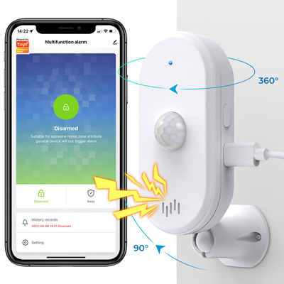 Tuya Smart Wifi Pir Sensor de Movimento Sistema de Segurança Doméstico Detector Alarme App Controle remoto Timing Arming