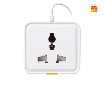 Tuya Smart Home Plug: Soquete de adaptador de viagem WiFi RF433 com controle de aplicativo, compatibilidade com assistente de voz e monitoramento de energia