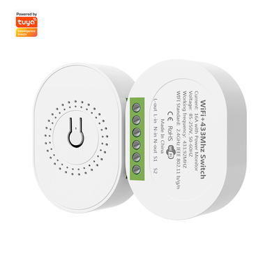 comprar SMATRUL 16A Smart Power Monitor Breaker Tuya WiFi & RF433 Wireless Switch Mini Module 2-WayTimer Trabalhar com Google Home & Alexa Fabricação em linha