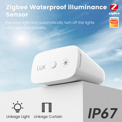 buy Zigbee Tuya Smart Home Iluminação de luz Sensor Detecção de brilho da luz Sensor de detecção DIY Cortina ligada IP67 Impermeável e à poeira Fabricação em linha