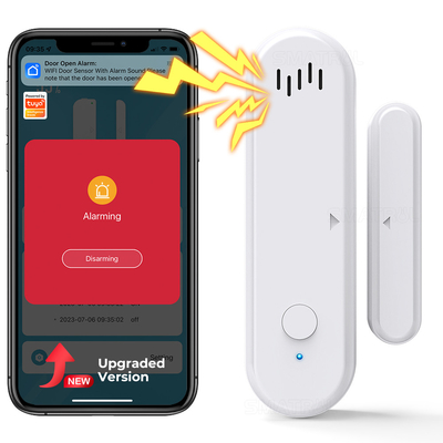 Bom preço Sensor de porta Tuya Vida inteligente Temporização Trabalhar com Alexa Google Home Braço e desarmar Tuya Smart WiFi Sensor de porta e janela on-line
