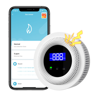 Bom preço Tuya Wifi Sensor de Gás Inteligente Aplicativo de cozinha doméstico Alarme Detector de fugas Segurança alimentada por USB Smart Home on-line