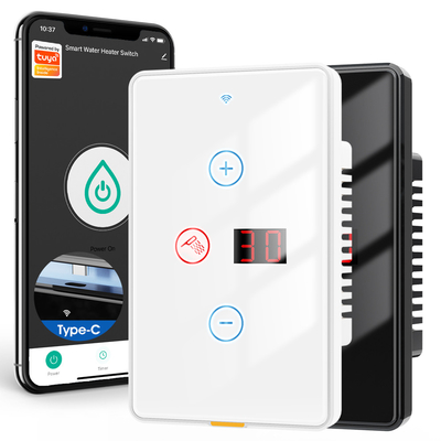 Bom preço Wifi Comutador de aquecedor de água Tipo c Timing Voice App Alexa Google Home Tuya Smart Home Boiler sem fio US Switch 20A on-line