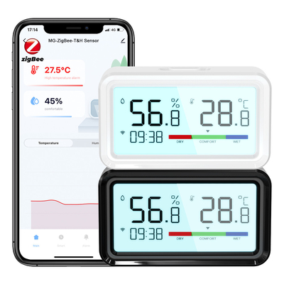 Bom preço Tuya ZigBee Higrômetro Termômetro Sensor Aplicativo remoto Voz Alexa Google Home Smart Home Wireless on-line