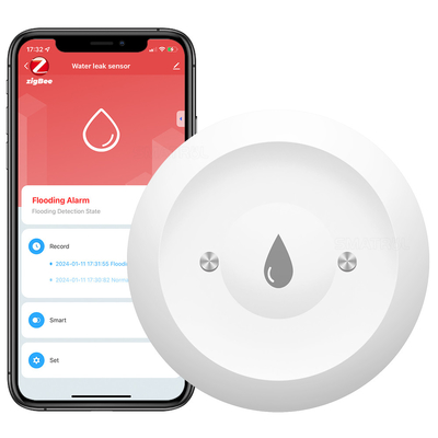 Bom preço Zigbee Sensor de vazamento de água Linkage Alarm App Detector de vazamento de água Tuya Zigbee Sensor de imersão em água on-line