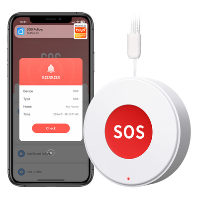 Bom preço Tuya WIFI Smart SOS Call Button Cuidador sem fio Pager Sistema de chamada inteligente Enfermeira chamando idosos Alerta Sistema de ajuda ao paciente Smart Life on-line