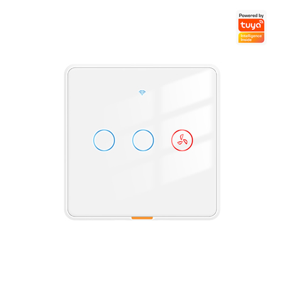 Bom preço Tuya Fan Switch Timer Control Voice Sem fio neutro Necessário de parede Smart WiFi RF433 e interruptor de luz pendente on-line