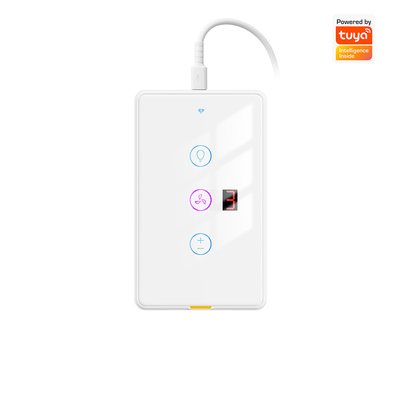 Bom preço Tuya WiFi Fan Light Switch Tipo C com temporizador e controle de voz, compatível com Alexa e Google Home para automação doméstica inteligente on-line