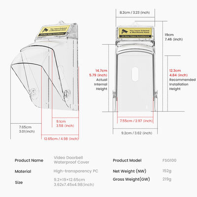 Bom preço SMATRUL Vídeo Sinal de porta Rain Waterproof Cover Outdoor Design giratório Anti-roubo lembrete Compatível com acesso à porta Vídeo Sinal de porta on-line